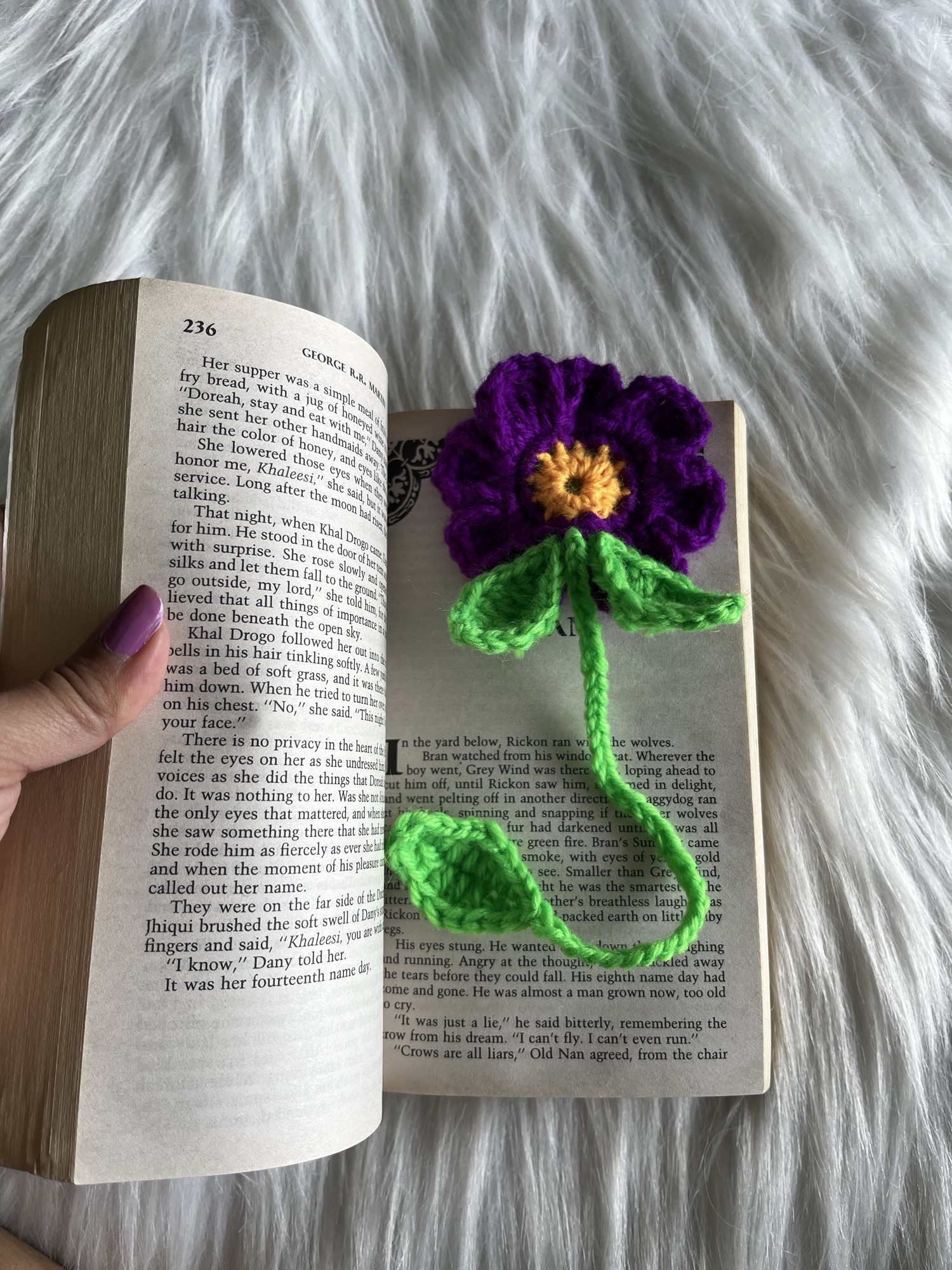 How To Crochet Flower Bookmark- Free